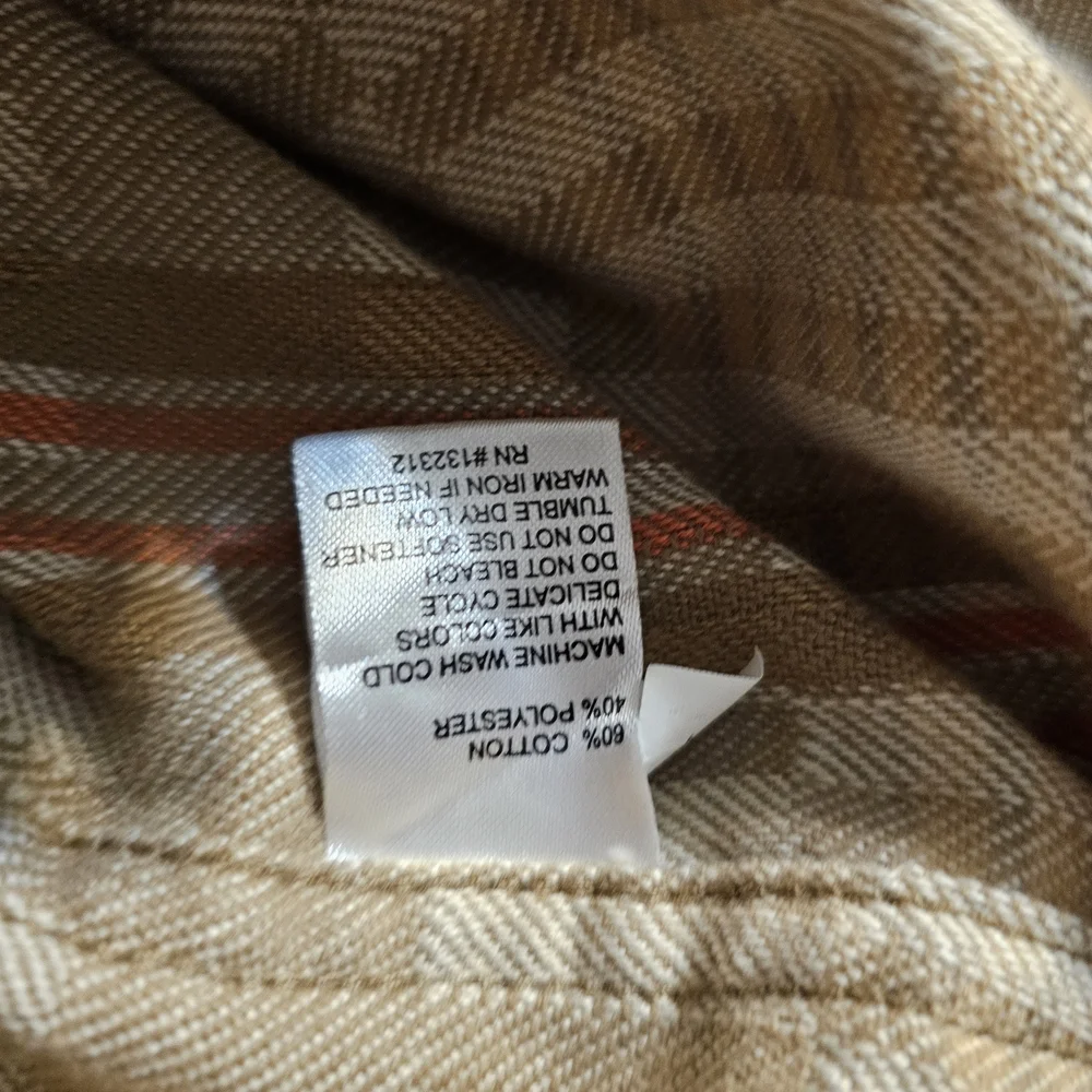 Howler Brothers Harker’s Flannel - Kempton Plaid Taupe - Men’s Medium - Picture 10 of 11